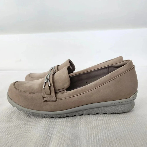 ARAVON Josie Bit Womens Loafers Size 11 Dove (Beige) Nubuck Leather Comfort Shoe - Picture 3 of 11